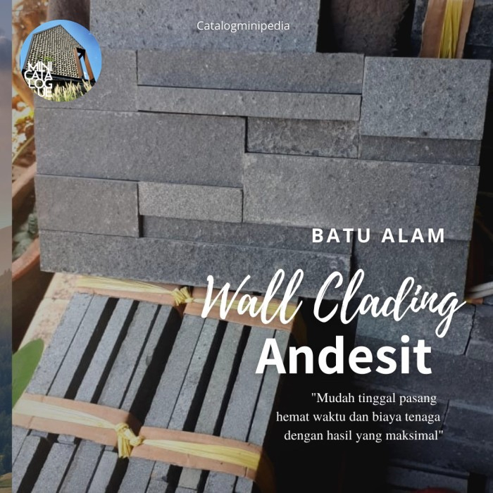 Batu alam wall cladding Andesit (free coating)