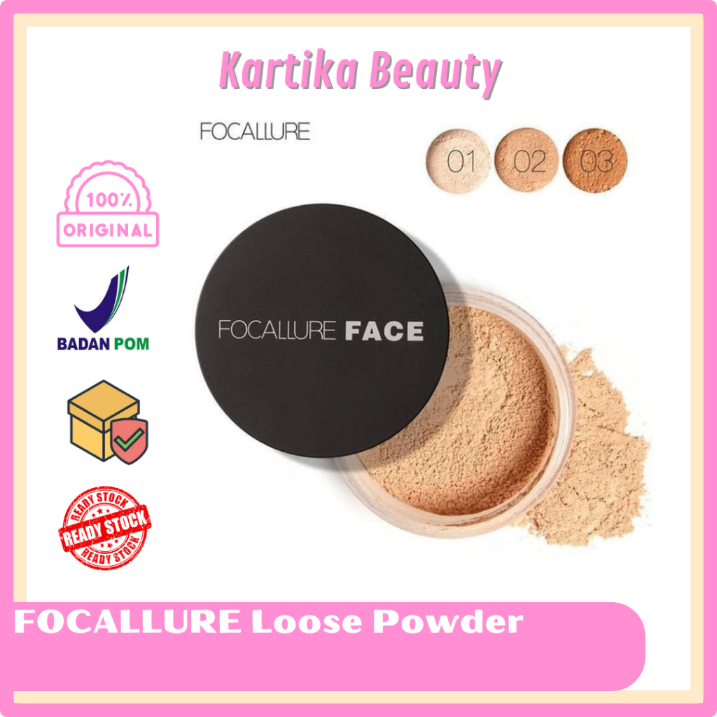 FOCALLURE LOOSE POWDER OIL CONTROL BEDAK TABUR WAJAH FOKALUR FA15 FOCALURE KONTROL MINYAK BERLEBIH P