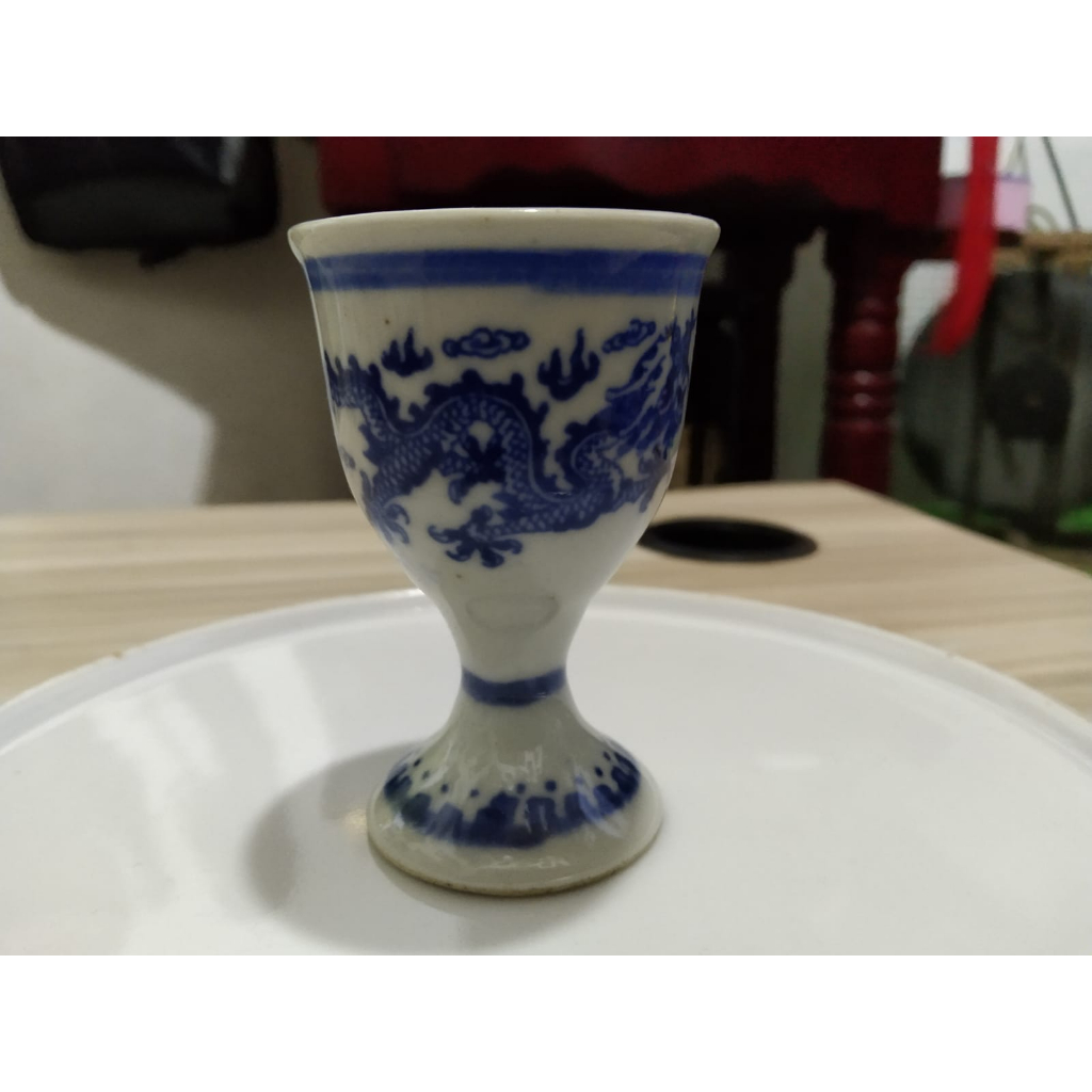 Gelas Keramik Naga China Kuno Jadul Antik