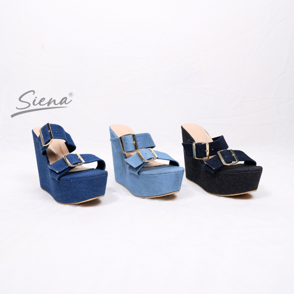 Siena Shoes - Jehan Sandal Wedges Wanita 13 cm