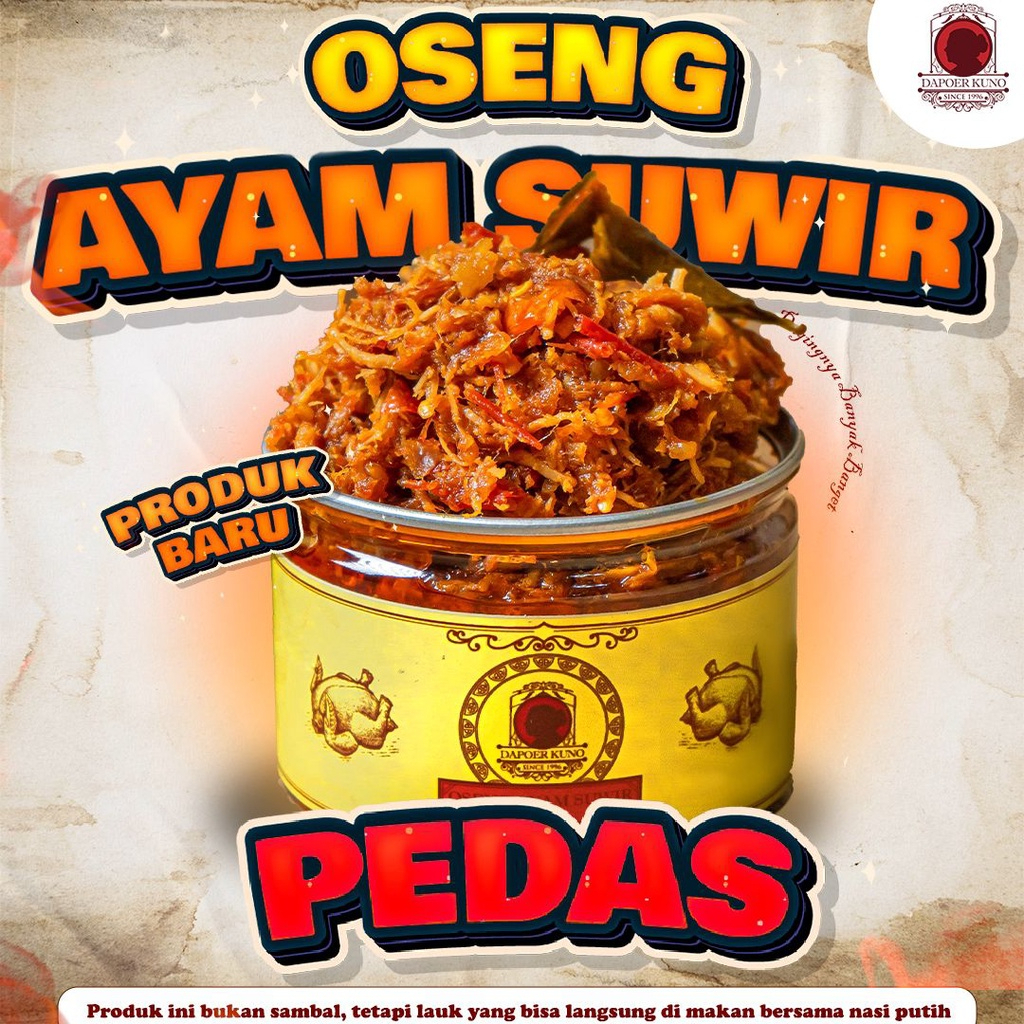 

Dapoer Kuno - Oseng Ayam Suwir Pedas 250gr