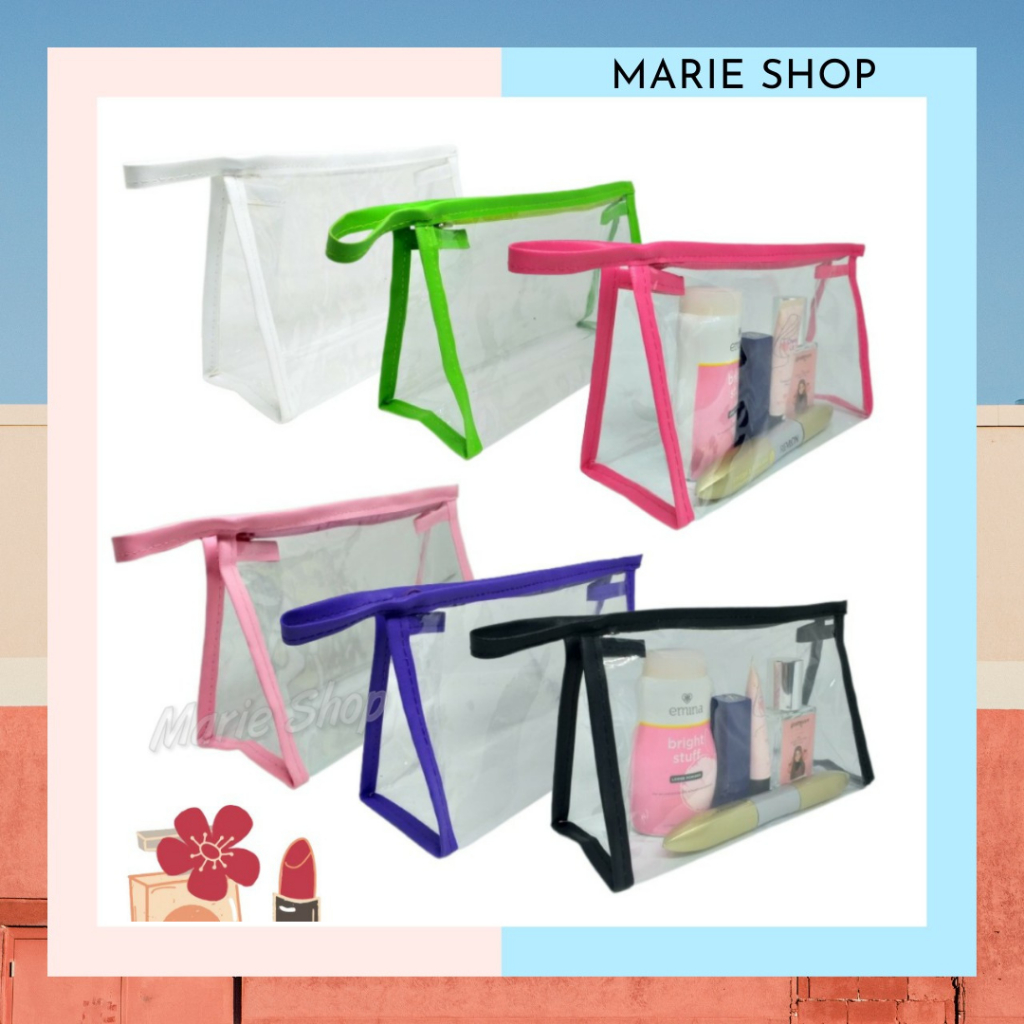 [ RYL ] POUCH MIKA TRANSPARANT / TAS KOSMETIK MIKA / POUCH KOSMETIK / TAS LUCU