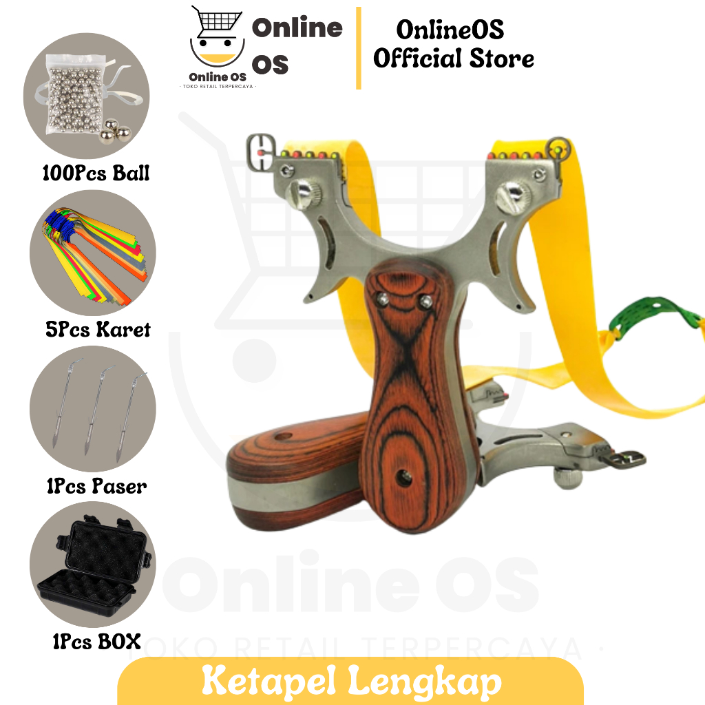 Piaoyu Ketapel Slingshot Kayu Besi Stainless Steel Catapult - Katapel Slingshot