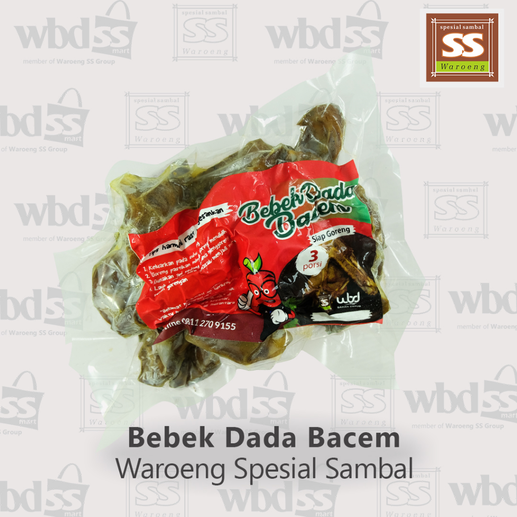 

BEBEK DADA BACEM FROZEN SIAP GORENG PRAKTIS KHAS SPESIAL SAMBAL ISI 3 PORSI