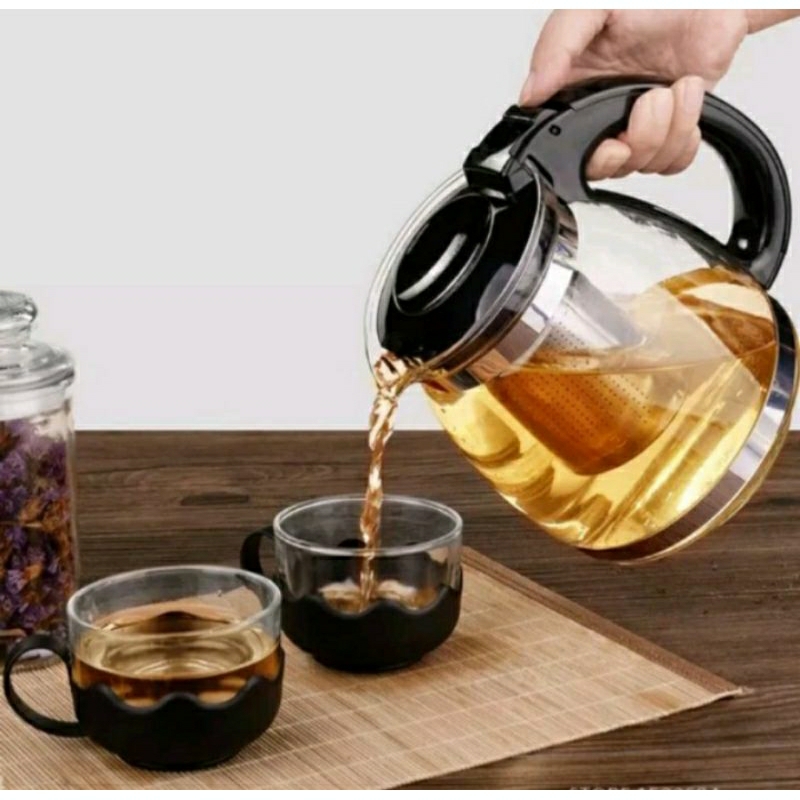Teko Kaca Teh Kopi Teko Kaca 900ml Teko Tea Pot Elegan