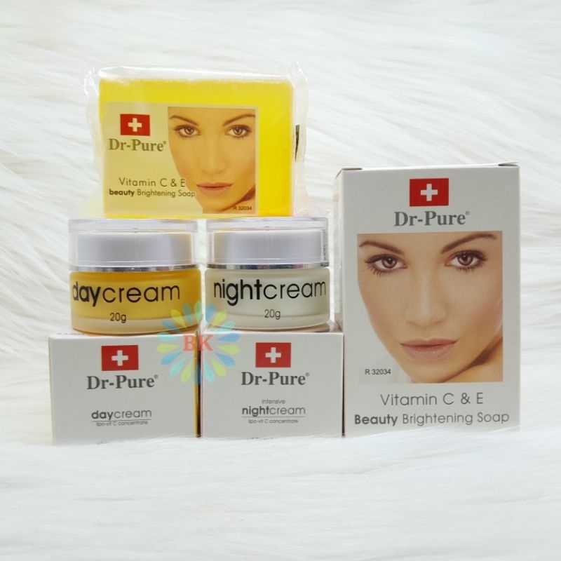 Dr Pure Paket Cream Siang Malam Dan Sabun Transparant ORIGINAL BPOM