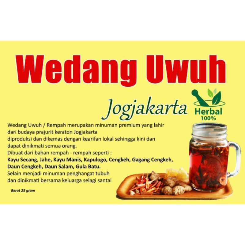 

WEDANG UWUH KHAS DJOGJA