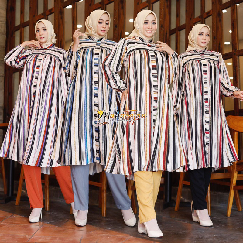 stelan maharaja/one set maharaja/stelan tunik rayon/stelan premium/stelan polos
