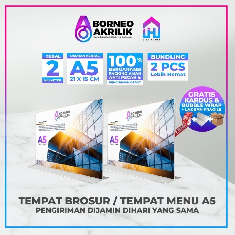 

TEMPAT BROSUR A5 LANDSCAPE WADAH BROSUR A5 MEDIA PROMOSI AKRILIK STANDING AKRILIK LANDSCAPE TEMPAT QRIS WADAH QRIS LIFEHAUSE INDONESIA BORNEO AKRILIK DILEMASHOP