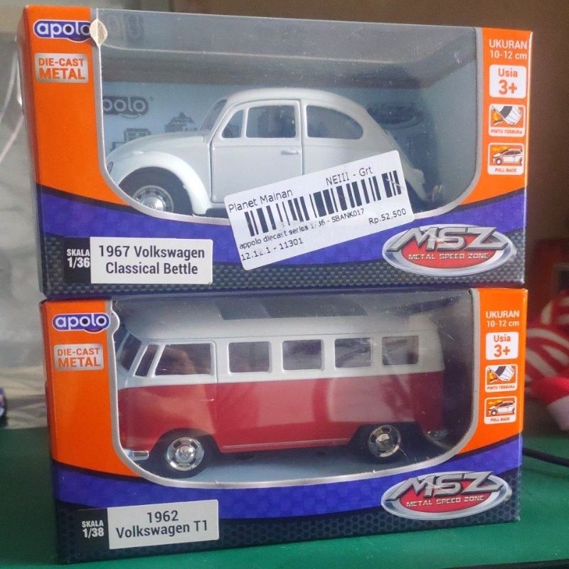 paket apolo diecast vw klasik series