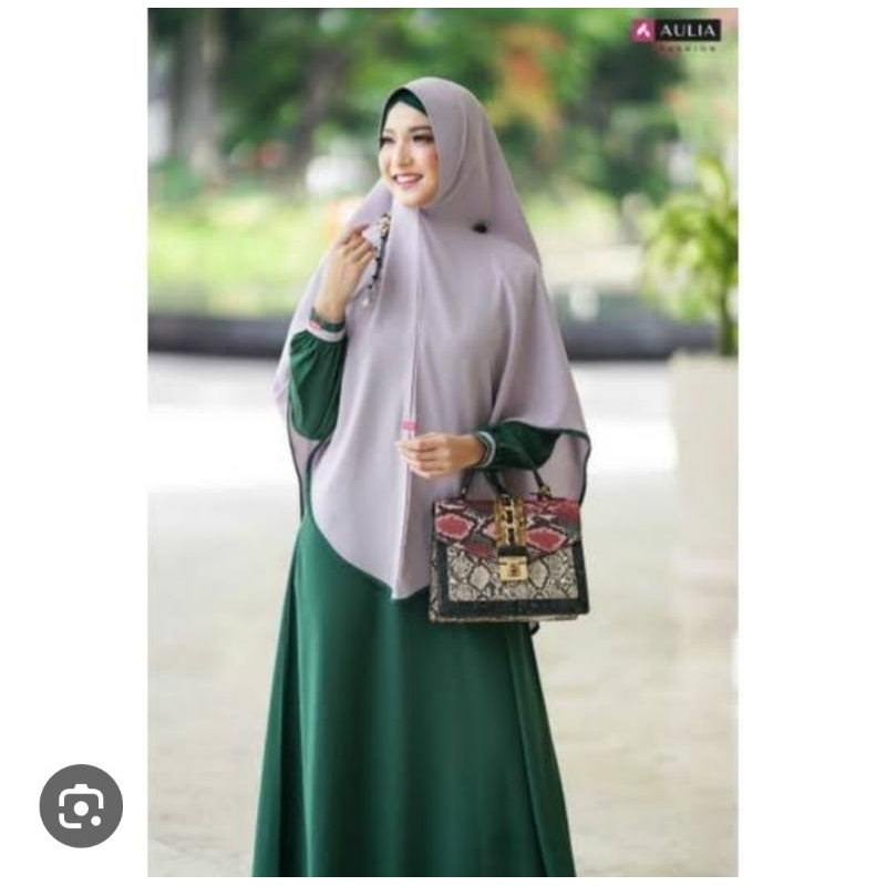 SET GAMIS FREYA DARK GREEN AULIA FASHION