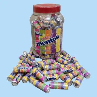 

permen mentos mini toples isi 70 roll