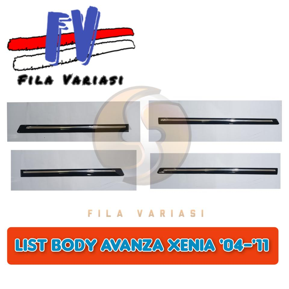 List Body Samping Mobil Toyota Avanza Xenia 2004-2011 Warna Hitam