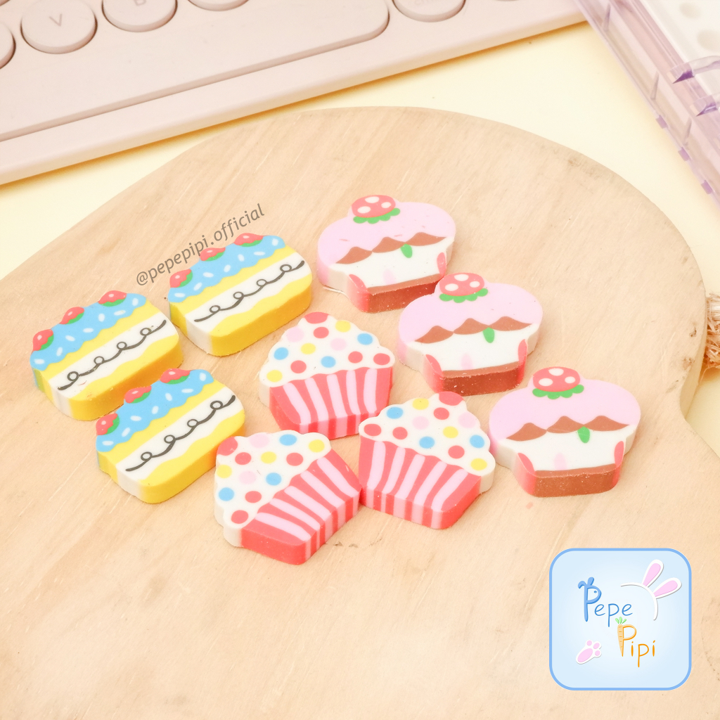 

Penghapus 2D Super Bear Isi 3 Cupcake Eraser Penghapus Karet Hapusan Stip Setip Tart