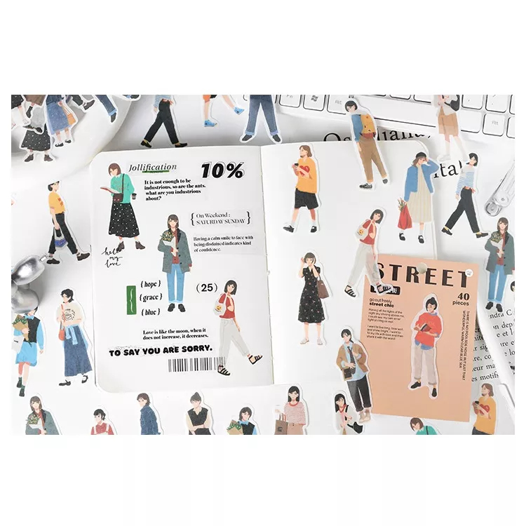 

Stylist Woman Washi Sticker Pack Isi 20