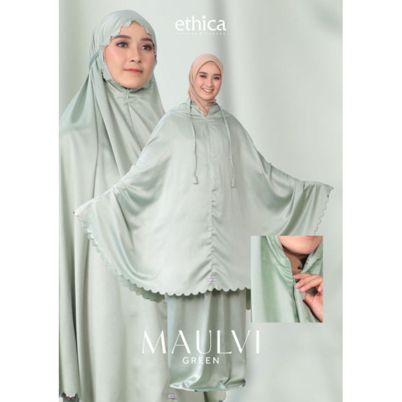 MUKENA MAULVI BY ETHICA/MUKENA SILK SILKY PREMIUM/MUKENA ZIPPER TERBARU/BISA COD