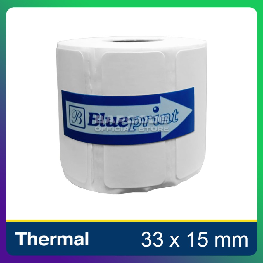 

Label Termal 33 x 15 / 33x15 mm / 33x15mm Stiker Kertas Printer Barcode 1 Line