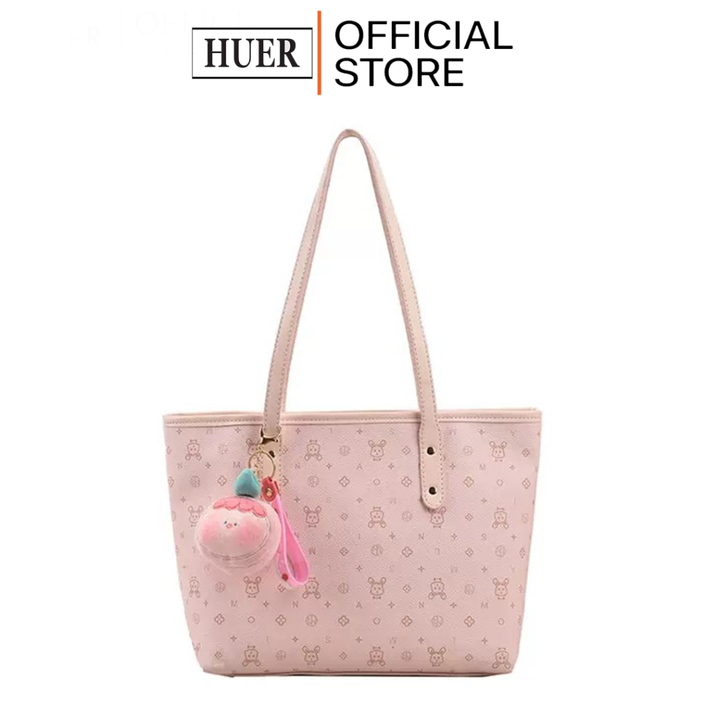 HUER ~ Tas Wanita Keifa Pattern Tote Bag With Charm Bag 9536-464 #5653