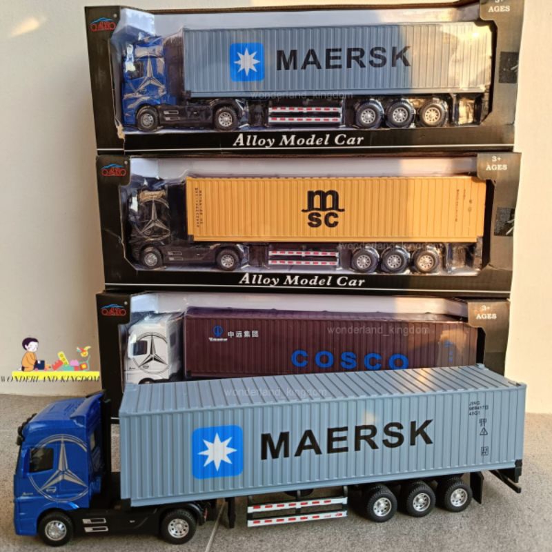 DIECAST MERCEDES ACTROS 1:43 METAL 31CM PREMIUM MINIATUR TRUCK KONTAINER MAERSK