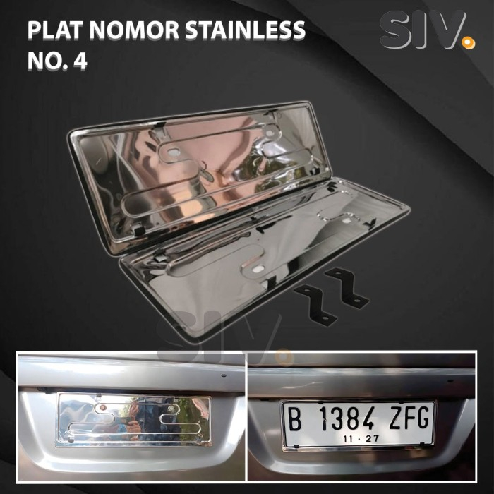 Tatakan Plat Nomor Mobil Bahan Stainless -Tatakan Plat Nomor Mobil