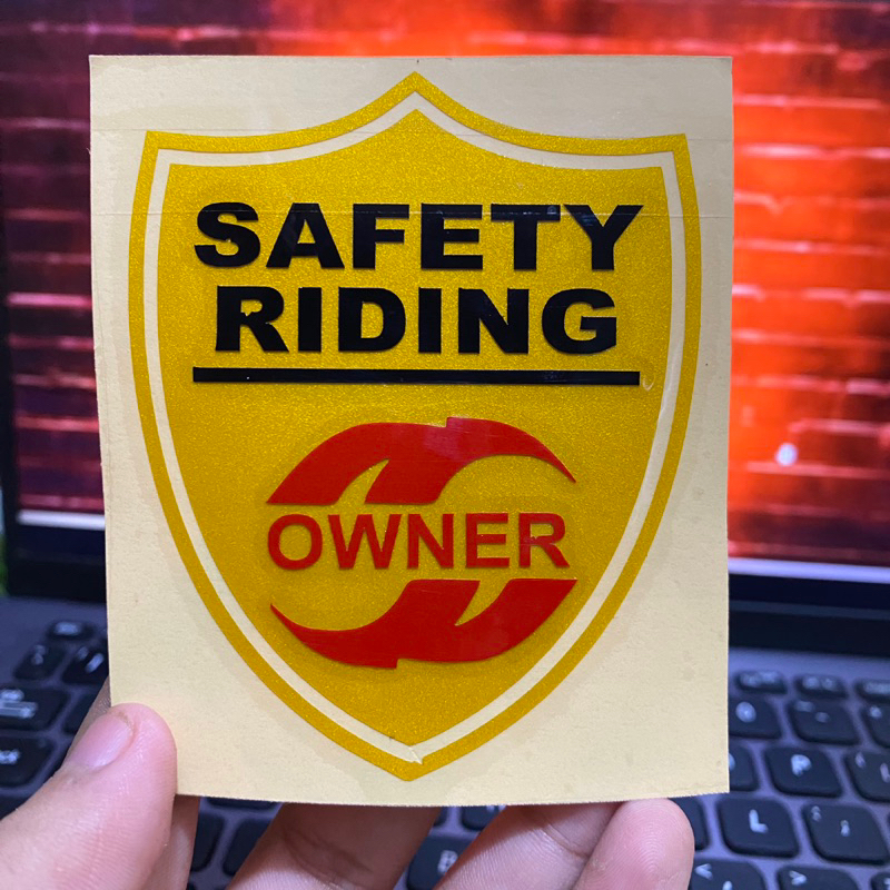 sticker cutting safety riding owner tameng cuting stiker bukan printinga cocok untuk helm motor dan 