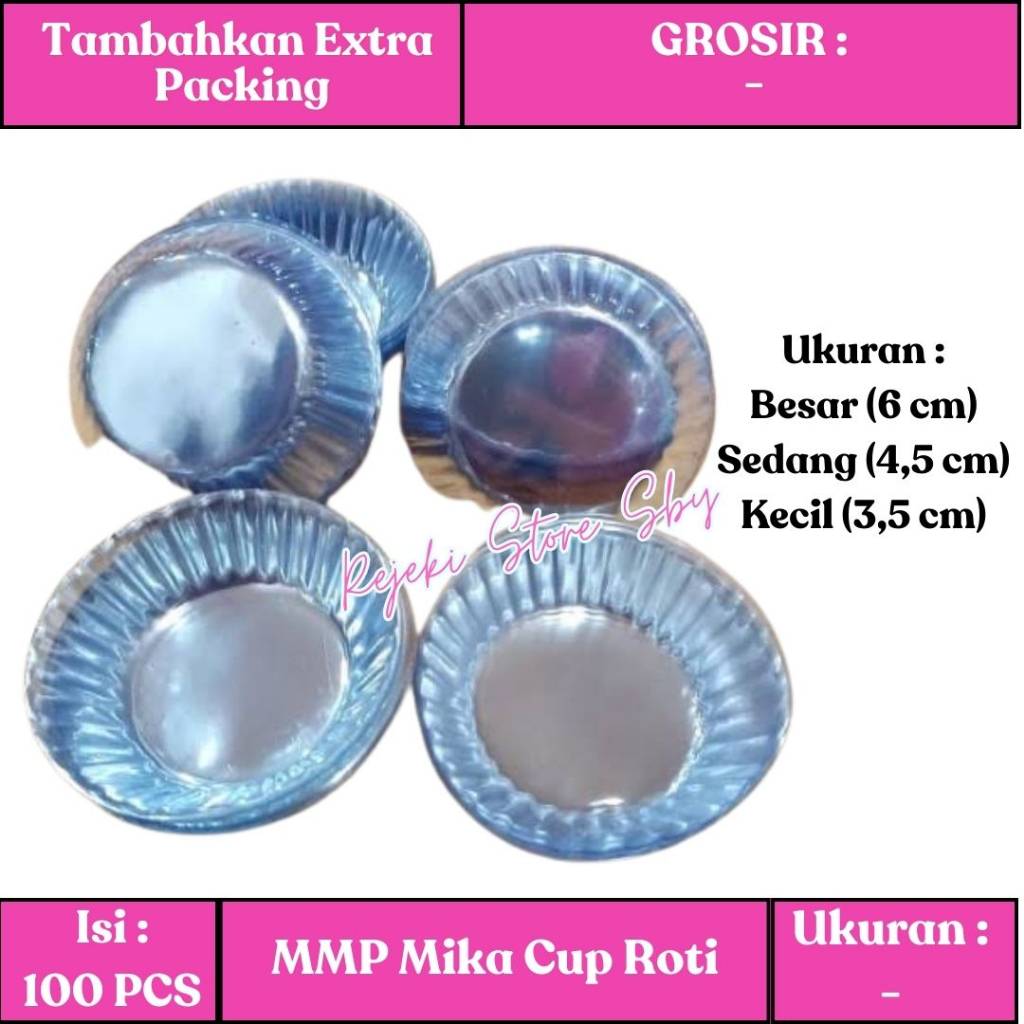 (100 Pcs) Mika Cup Roti Besar / Sedang / Kecil | Mika Cup Saus