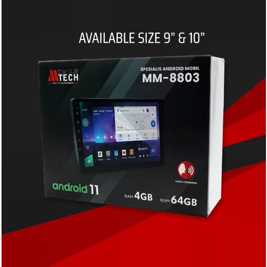 Mtech Head Unit Android Universal Mobil MM-8803 BBE PRO 4/64 GB