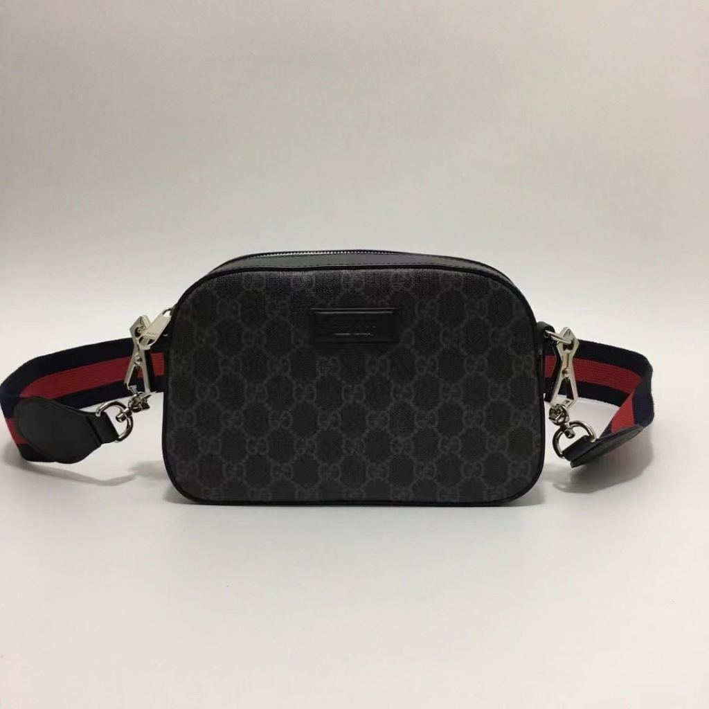 Gucci GG Black shoulder bag Men's postman bag