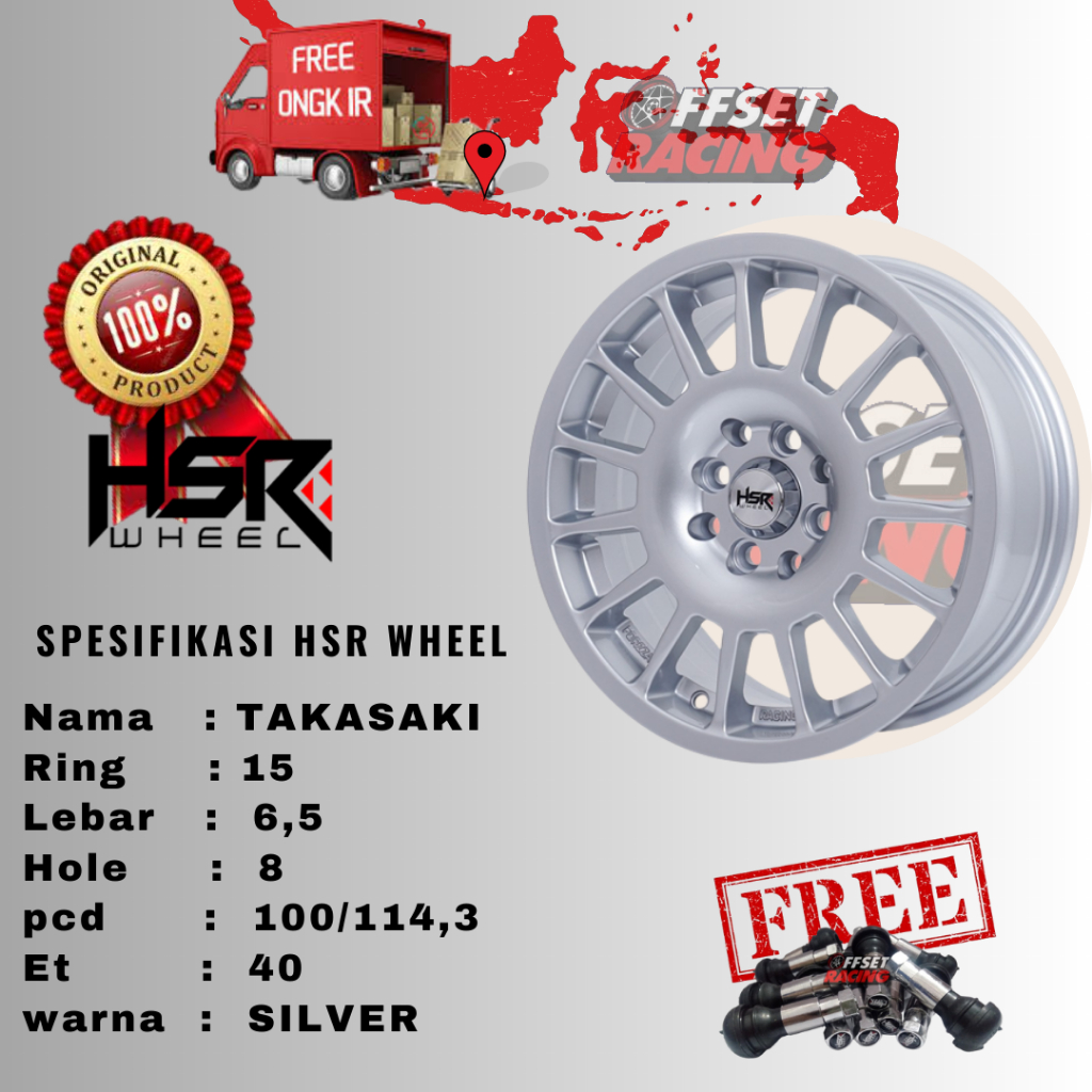 Velg mobil racing keren untuk mobil Baleno, Esteem, Ignis, Karimun, Grand Livina  Xenia New