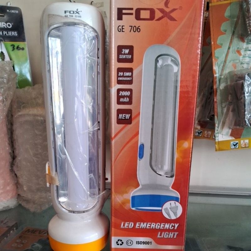 LAMPU EMERGENCY LIGHT LED FOX (SENTER DARURAT)