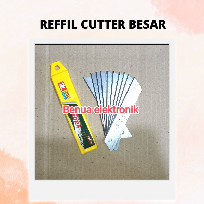 

Promo Isi Reffil BESAR Cutter Besar/ isi Cutter Besar 1 Tube isi 10 Pisau