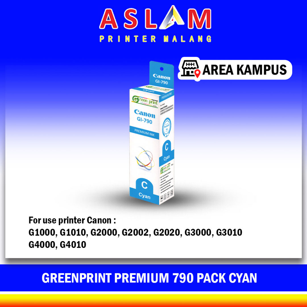 Tinta Canon GI 790 Yellow Cyan Biru Print Premium Printer Canon G1010 G1000 G2010 G2000 G3010 G3000