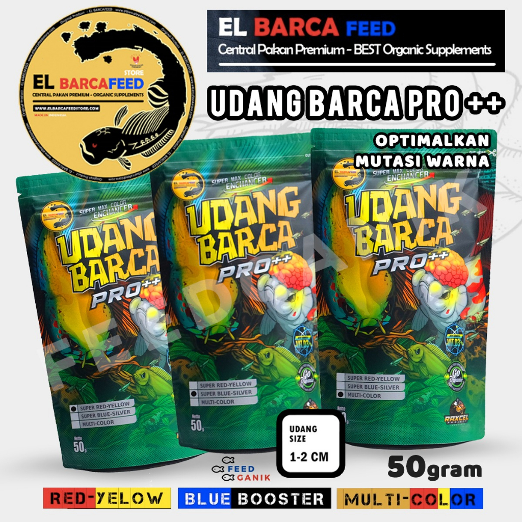 UDANG KERING Pro++ Xtraa++ 50gr EL BARCA Blue, Red - Yellow