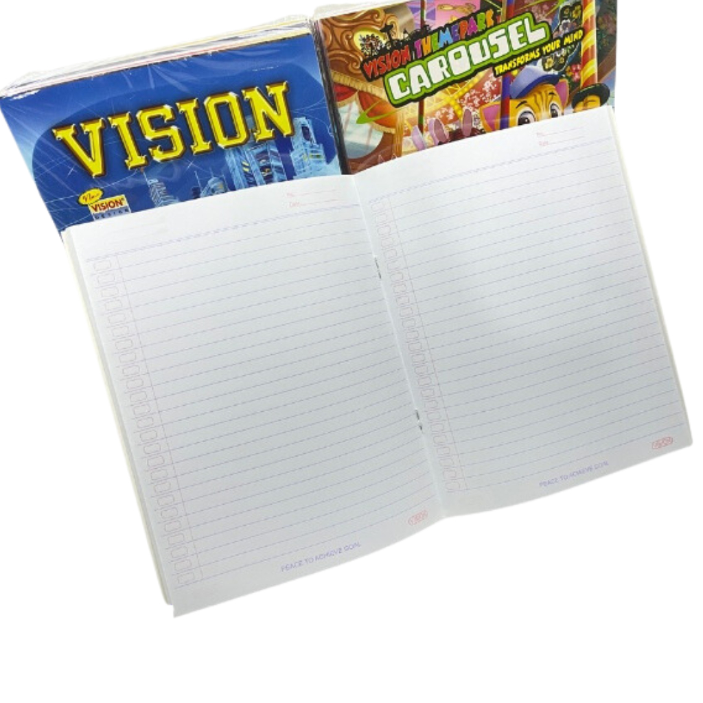 

Buku Tulis VISION 32 Lembar / 38 Lembar / 58 Lembar - 1 Pack isi 10 Buku Motif Random