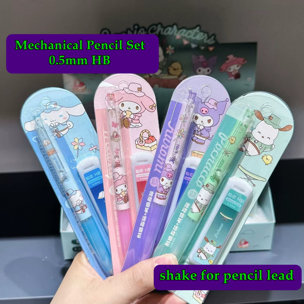 

[ORGM] Alat Tulis Kantor Perlengkapan Sekolah Pensil Lucu Pensil Mekanik HB 0.5mm Set dengan isi pensil