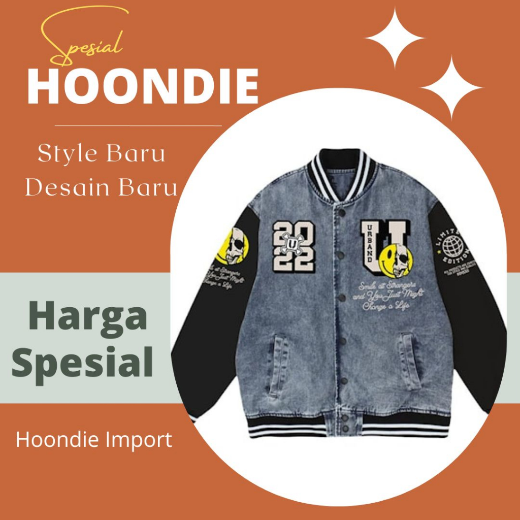 Jaket Demin Wanita Pria Premium Import - Jaket Baseball Crop Korean Style - Jaket Jeans Pria Wanita 