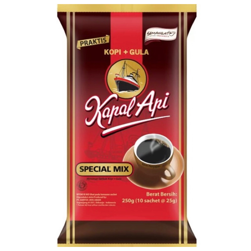 

KOPI KAPAL API SPECIAL MIX Siap saji / KOPI + GULA (Kopi Renceng isi 10pcs)