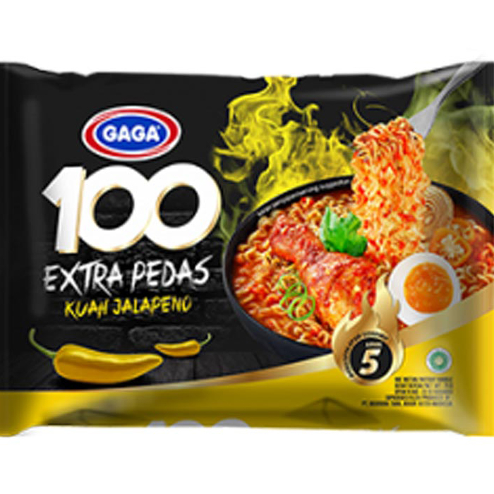 

Gaga 100 Extra Pedas Kuah Jalapeno 75gr