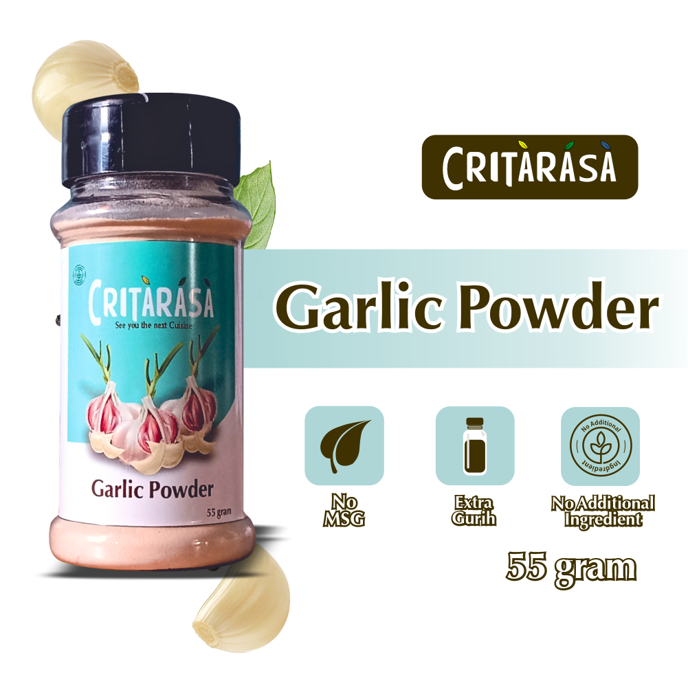 

Critarasa Garlic Powder Bubuk Bawang Putih Bumbu Masak Dapur Tabur 55 gr Non MSG