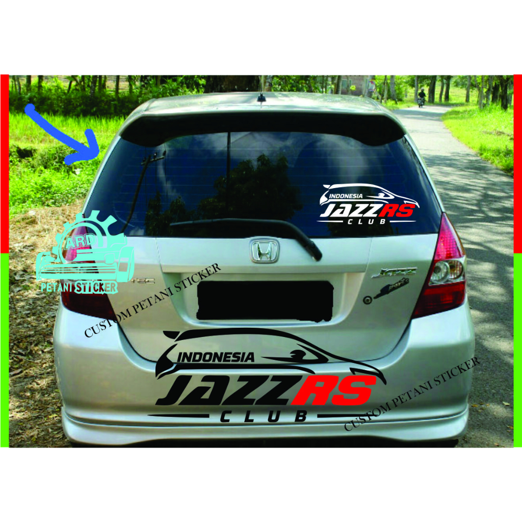 stiker sticker mobil honda jazz club jazz rs jazz v-teck CUSTOM MOBIL cutting stiker