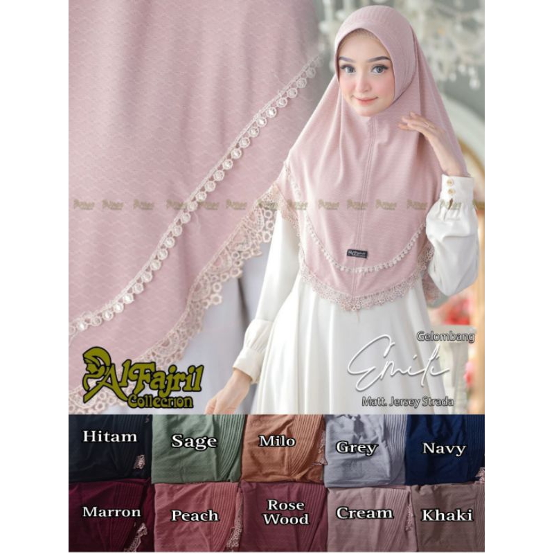 hijab instan jilbab instan emily alfajril hijab emili alfajril emili original alfajril bergo renda h