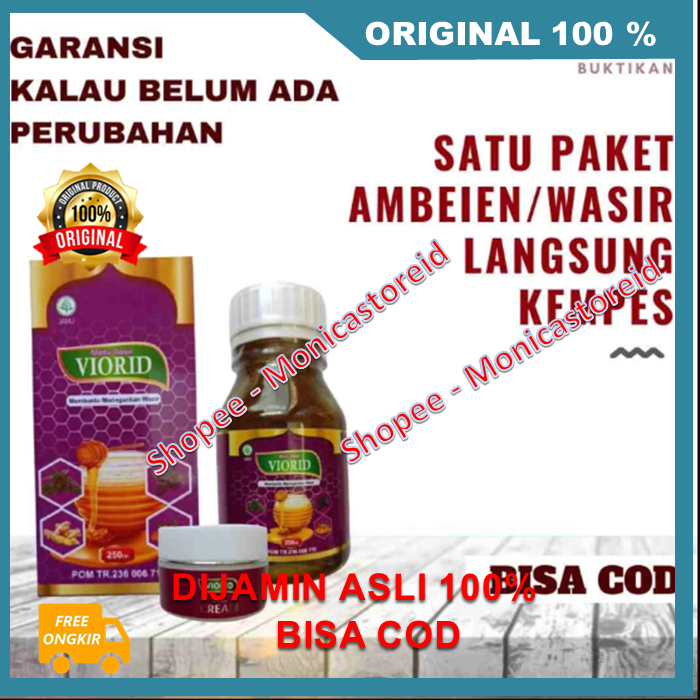 Viorid Madu + Cream Obat Wasir Solusi Atasi Ambeyen Atau Wasir Dijamin Ada Perubahan 100% ORIGINAL B
