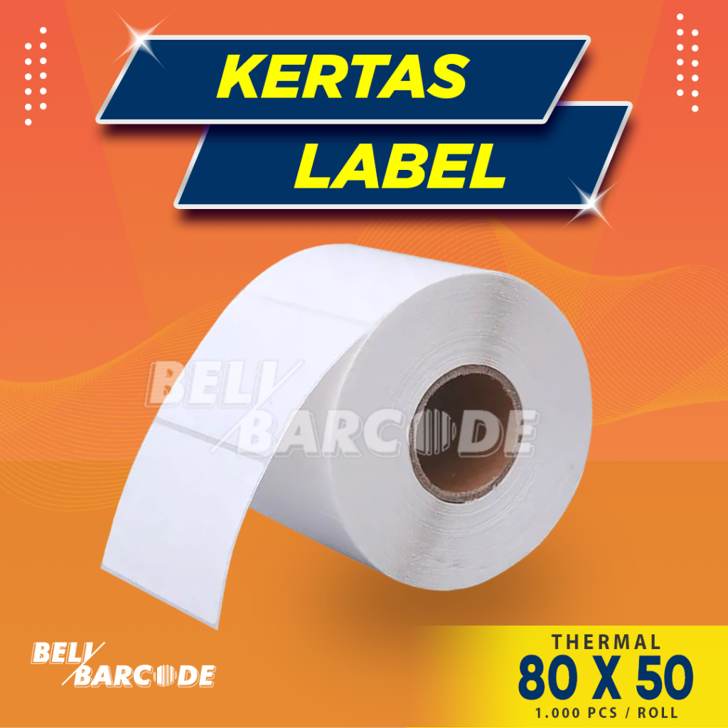 

STIKER LABEL THERMAL 80X50 | 80 X 50 | 80mm X 50mm CETAK RESI