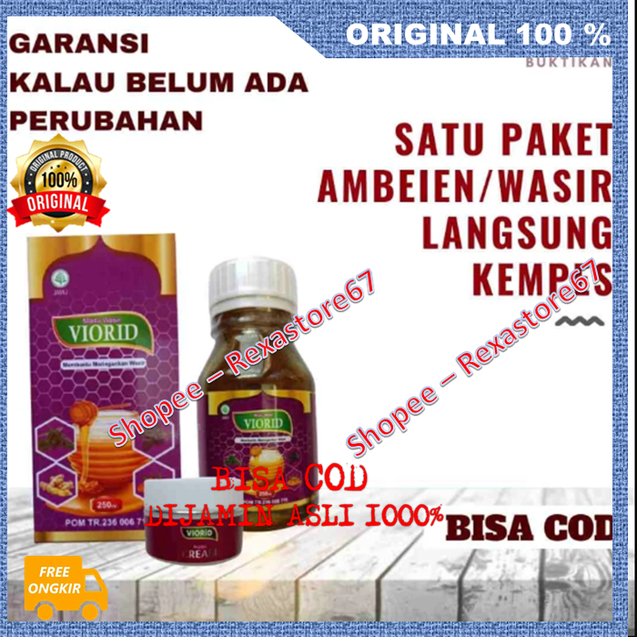 Viorid Madu + Cream Obat Wasir Solusi Atasi Ambeyen Atau Wasir Dijamin Ada Perubahan ASLI BPOM