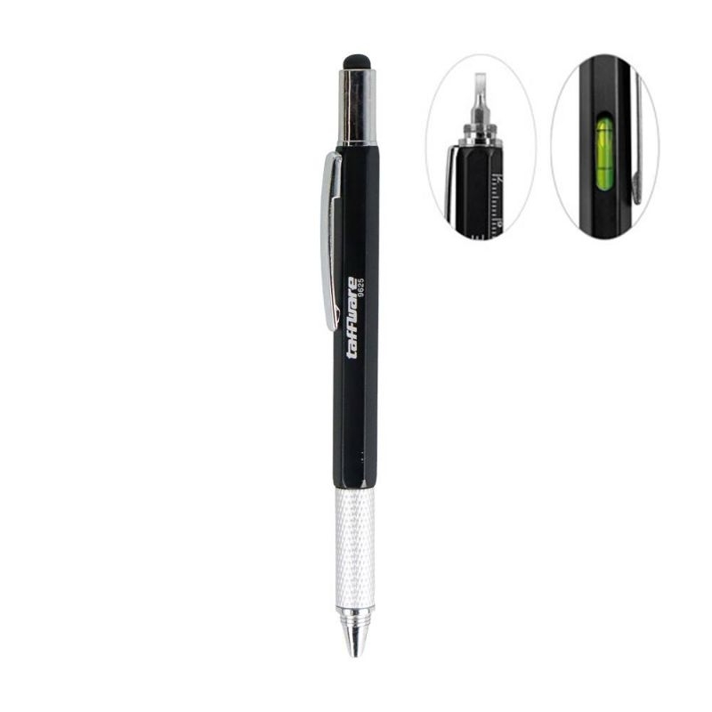 

Taffware Pena Multifungsi Plastik Stylus + Penggaris + Level + Obeng 9625 Silver