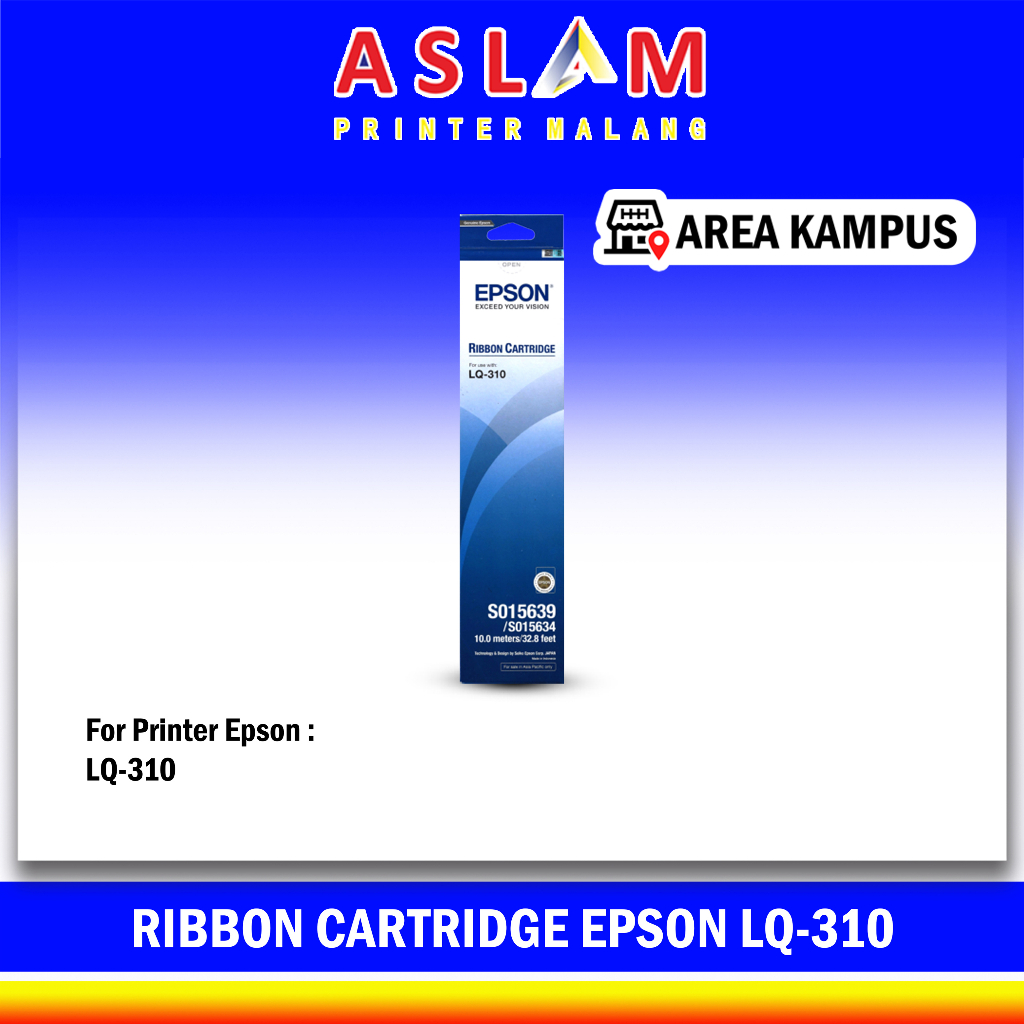 Ribbon Cartridge Epson LQ-310 LQ 310 LQ310 Original Resmi Epson Cartridge Dot Matrix Epson LQ310