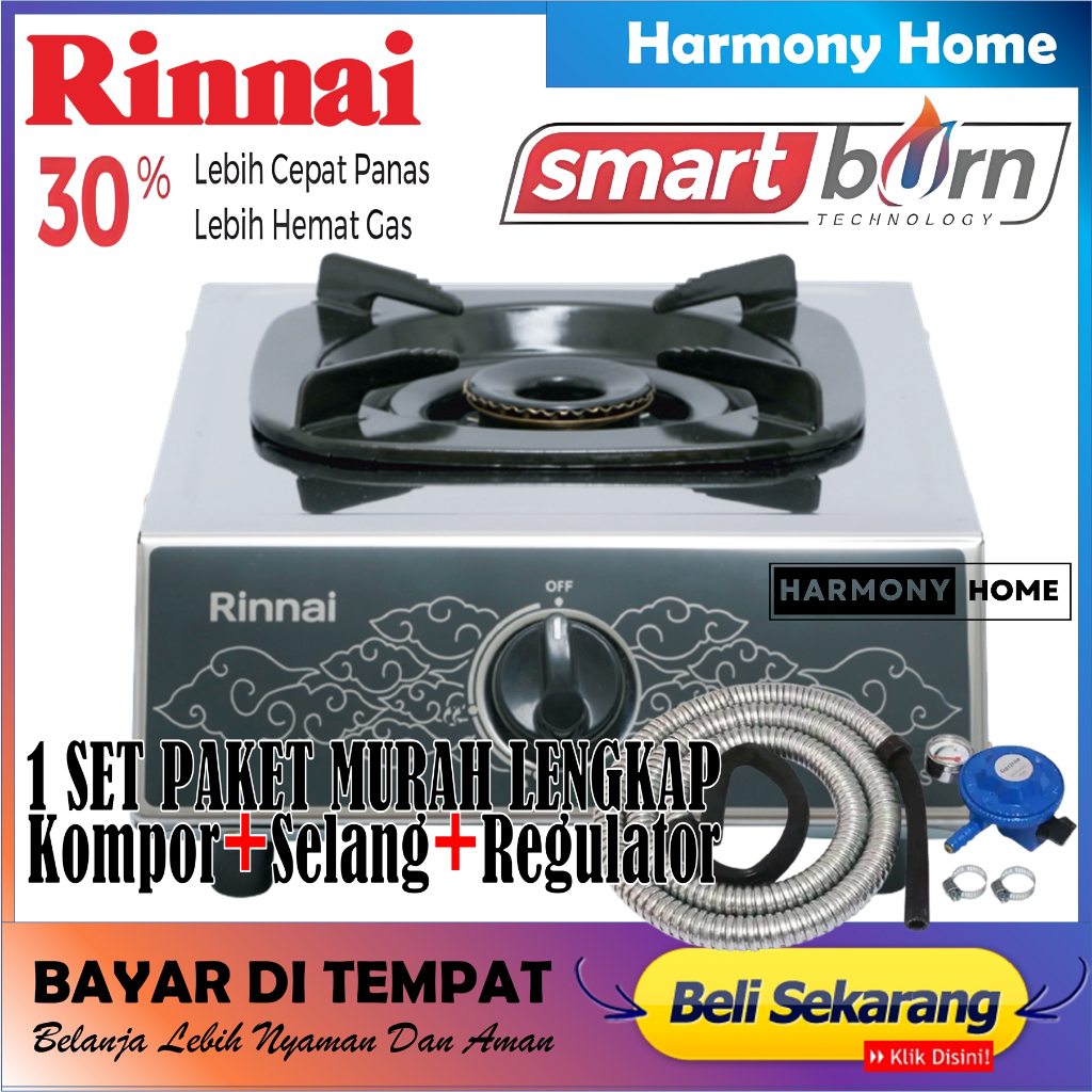 KOMPOR GAS RINNAI 1 TUNGKU RI 511 SS / KOMPOR RINNAI 1 TUNGKU / KOMPOR RINAI 1 TUNGKU / KOMPOR 1 TUN