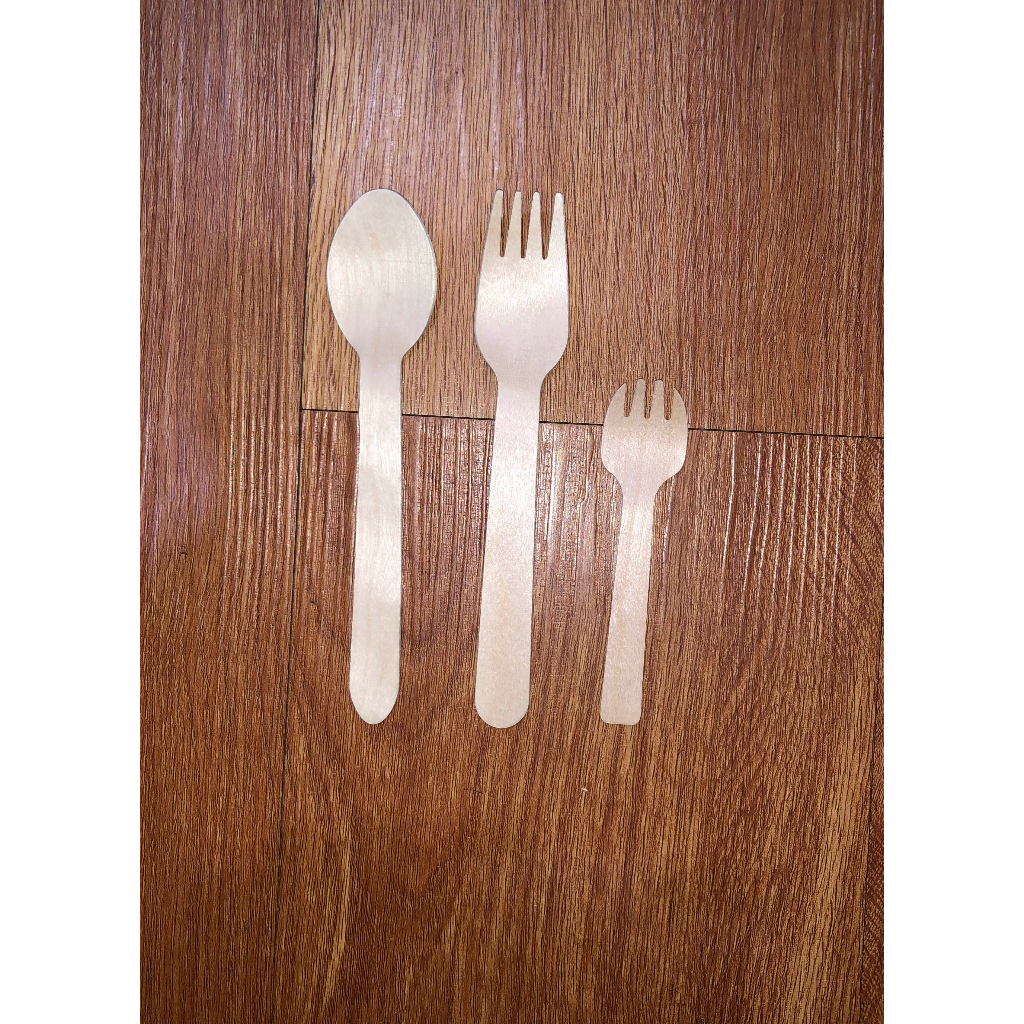 SENDOK KAYU / SPORK KAYU / GARPU KAYU