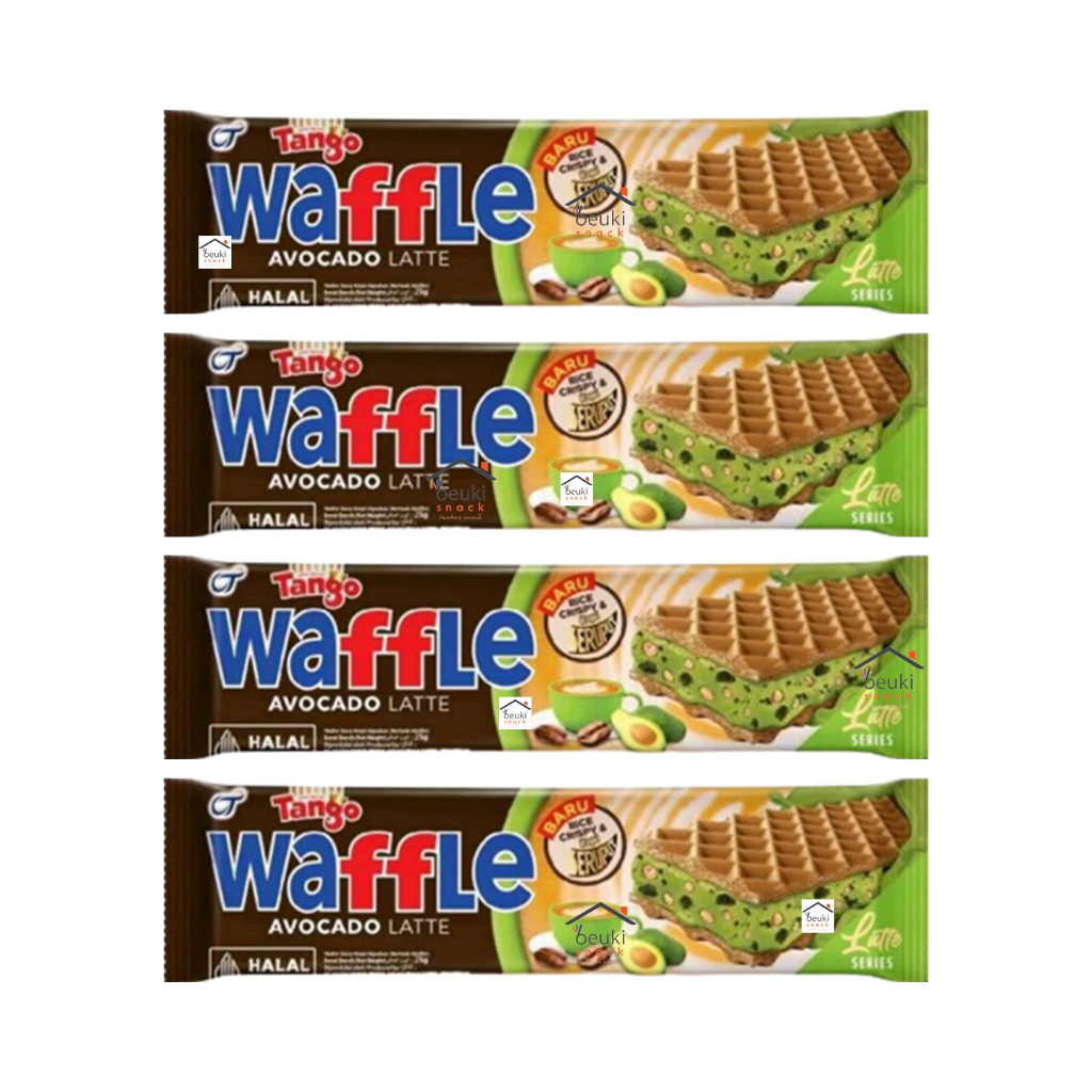 

4PCS Tango Waffle Avocado Latte Biskuit Renyah Rasa Kopi Alpukat
