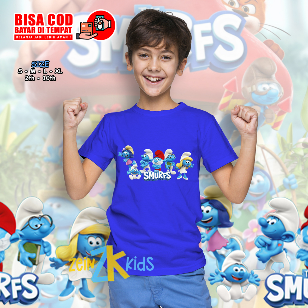 Kaos Anak Smurf / Kaos Anak Laki Laki The Smurf
